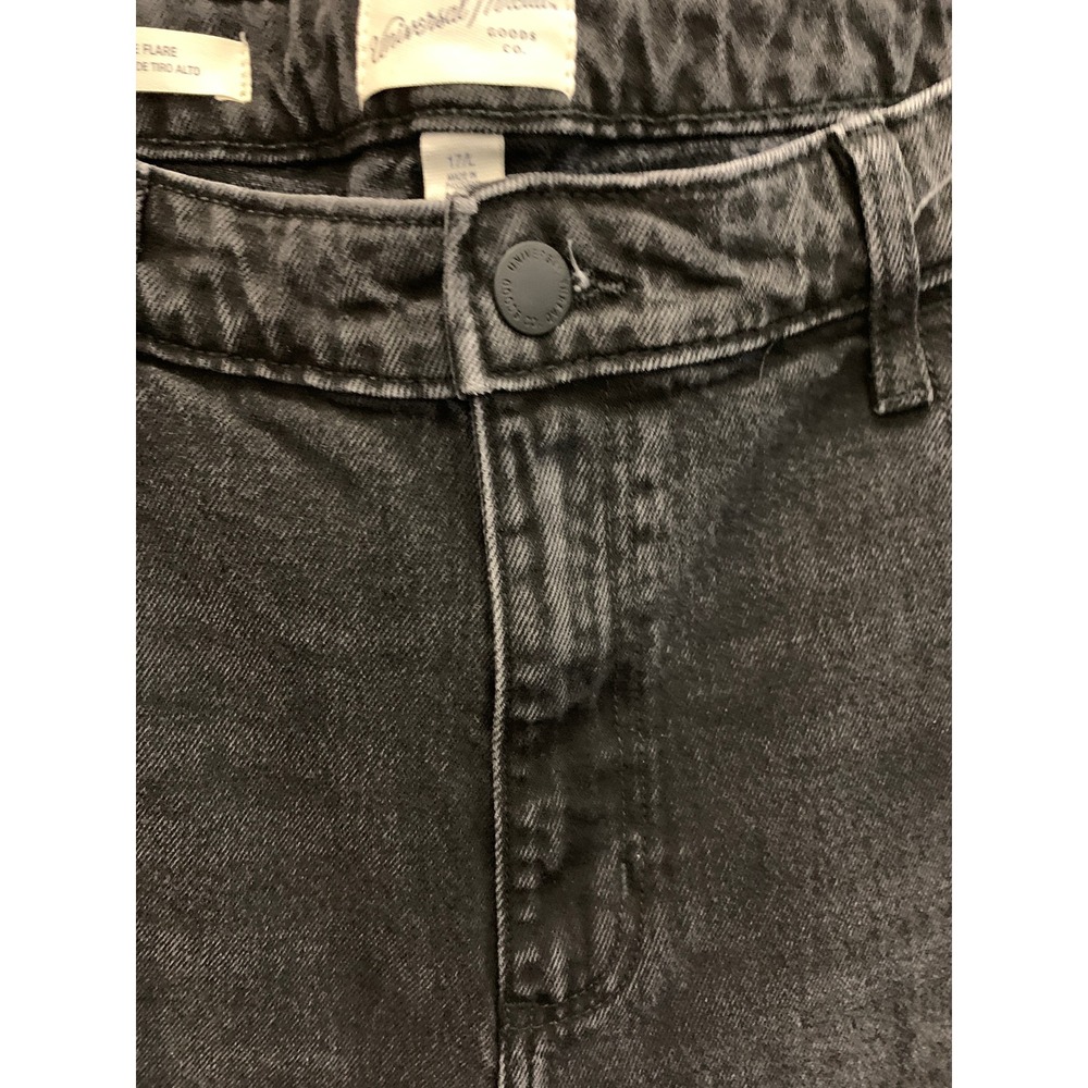 NWT High Rise Flare Jeans Women's 17 Long Black Wash Stretch Denim - Picture 3 of 8
